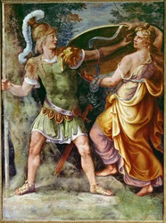 Thetis gibt Achilles seine Waffen